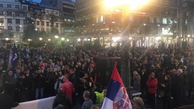 Serbian opposition marks anniversary of Milosevic's downfall with protests 